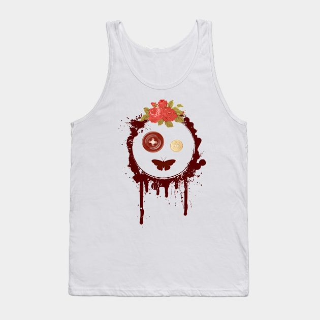 Gothic Doll Face Tank Top by swagmaven